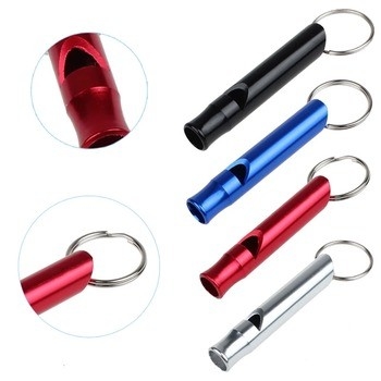 4.5cm*0.8cm 반려동물 훈련용 개 휘파람 키chain 큰 소리 알루미늄 합금 휘파람