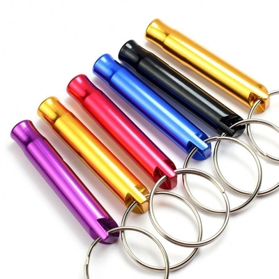 4.5cm*0.8cm 반려동물 훈련용 개 휘파람 키chain 큰 소리 알루미늄 합금 휘파람