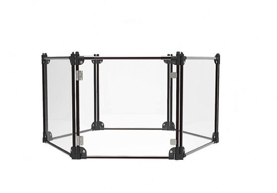 투명한 고양이 키널 하우스를위한 사각형 아크릴 알루미늄 분리 가능한 애완 동물 놀이장