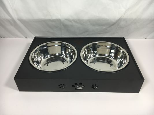 블랙 스테인레스 스틸 듀얼 볼 대견을 위해 서있다