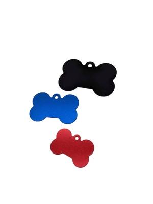 NO Custom Your Logo Bone 다채로운 알루미늄 개 이름 태그 개 태그 스테인리스 스틸