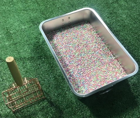 45x30x10cm 크기 반려동물 청소용 세탁 가능한 고양이 화장실 상자 스테인레스 스틸 재료