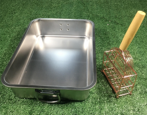 45x30x10cm 스테인레스 스틸 고양이 쓰레기 용기