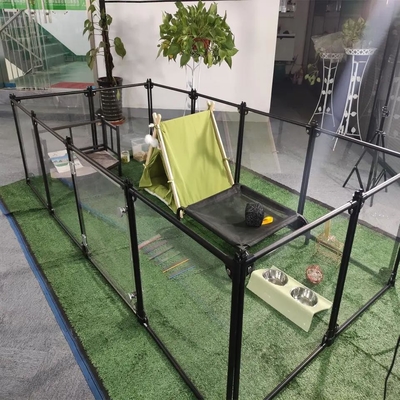 실내/외부용 휴대용 애완동물 놀이장 맞춤형 색상 6/8/10/12 PCS 버튼 폐쇄