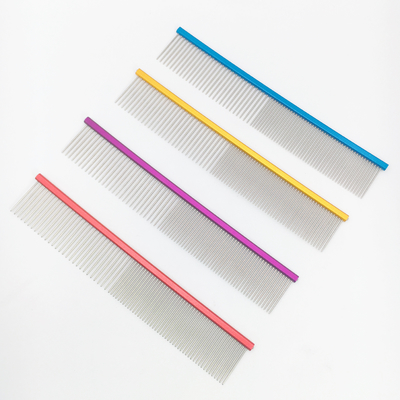 맞춤형 로고 스테인리스 스틸 애완 동물 오픈-노트 Comb 19cmx3.2cm 애완 동물 정비 필요