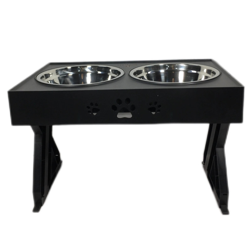 블랙 스테인레스 스틸 듀얼 볼 대견을 위해 서있다