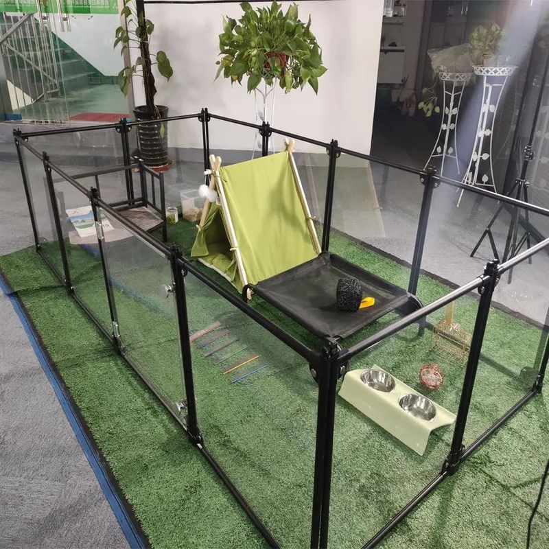 실내/외부용 휴대용 애완동물 놀이장 맞춤형 색상 6/8/10/12 PCS 버튼 폐쇄